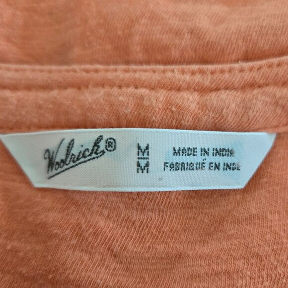 Woolrich Womens Coral Button-Up Roll-Tab Long Sleeve Cotton Knit Top Size M - Picture 8 of 10